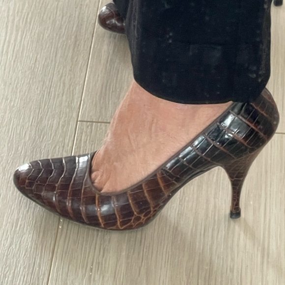 Vintage impeccable crocodile Andrew Geller size 6A - narrow feet - Picture 8 of 9